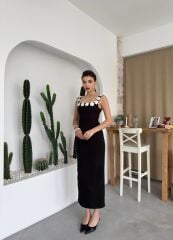 Mıng Çiçek Detaylı Elbise