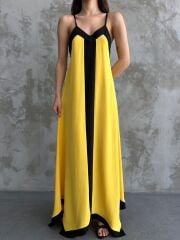 Askılı Maxi Boy Elbise