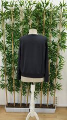 Kadın Uzun Kollu Bisiklet Yaka Viskon Iki Iplik Bluz