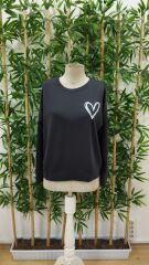 Kadın Uzun Kollu Bisiklet Yaka Viskon Iki Iplik Bluz