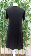 Kadın Kısa Kollu V Yaka önü Düğmeli Viskon Elbise