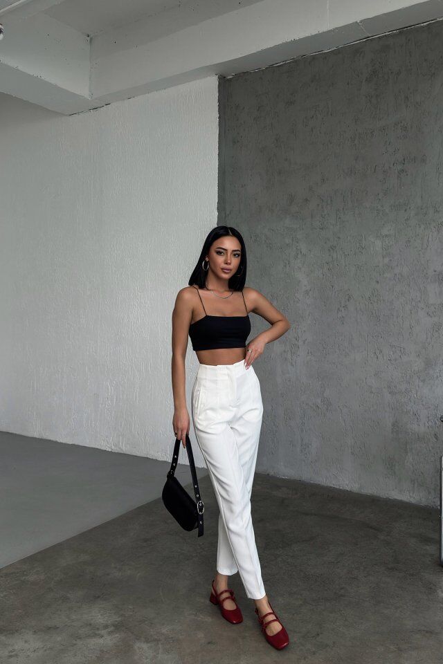 Yüksek Bel Pensli̇ Pantolon