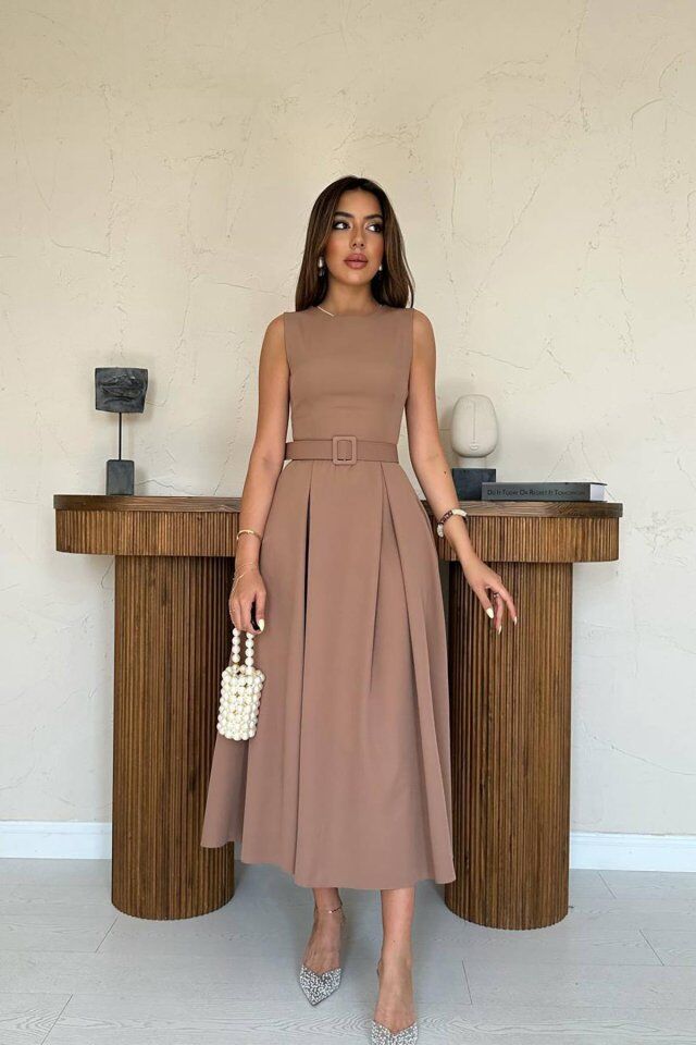 Moccah Halter Yaka Kloş Elbise