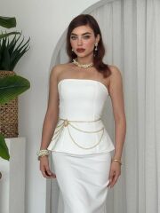 Spas Straplez Elbise