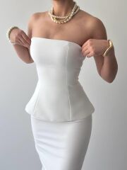 Spas Straplez Elbise