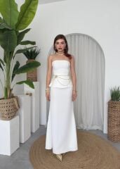 Spas Straplez Elbise