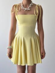 Clara Askılı Mini Elbise