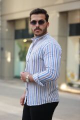 Erkek Hakim Yaka çok Renkli Gömlek