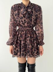 Tepa Fiyonk Detay Elbise