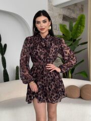 Tepa Fiyonk Detay Elbise