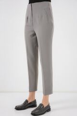 6650 Yüksek Bel Kumaş Pantolon - Gri