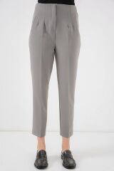 6650 Yüksek Bel Kumaş Pantolon - Gri