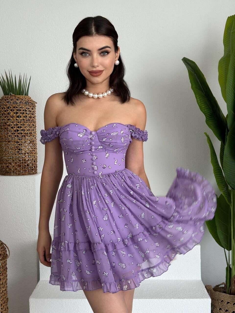 Lena Çift Askılı Elbise