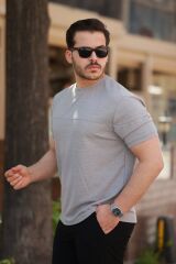 Erkek Oversize Bisiklet Yaka Kısa Kollu T-shirt