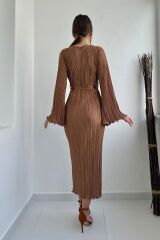 Vizon İspanyol Kol Piliseli Elbise