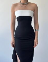 Terk Yırtmaç Detaylı Elbise