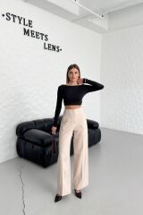 Yüksek Bel Pensli̇ Palazzo Pantolon