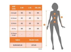 Kadın Sıfır Kol Yakadan Halka Detaylı Desenli Kısa Bürümcük Elbise