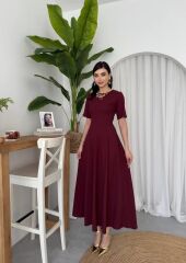 Wera Pliseli Midi Elbise