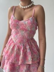 Flora İp Askılı Elbise