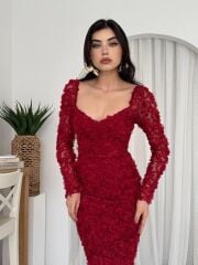 Folers Çiçek Desenli Elbise