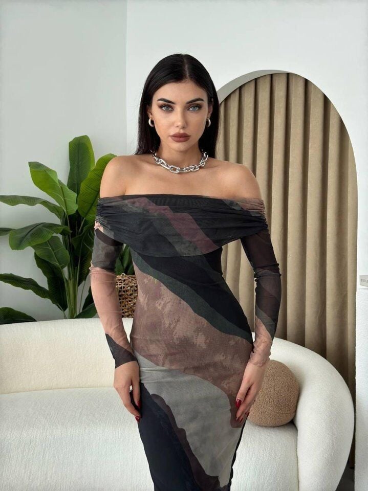 Sevilla Madonna Yaka Tül Elbise