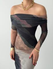 Sevilla Madonna Yaka Tül Elbise