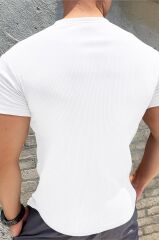 Erkek Kısa Kollu Bisiklet Yaka Burgu Bluz