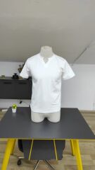 Erkek Kısa Kollu Bisiklet Yaka Burgu Bluz