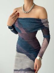 Sevilla Madonna Yaka Tül Elbise