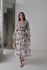 Siyah Biye Detaylı Elbise