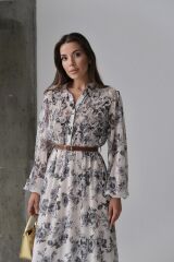 Siyah Biye Detaylı Elbise