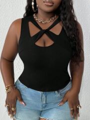 Kadın önden çapraz Detay Askılı Viskon Bluz