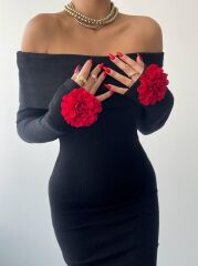 Livora Gül Detay Elbise