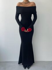 Livora Gül Detay Elbise