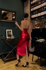 Felicia Sırt Dekolteli Elbise 2583-08