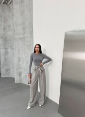 Sante Çi̇zgi̇li̇ Bel Kuşakli Palazzo Pantolon